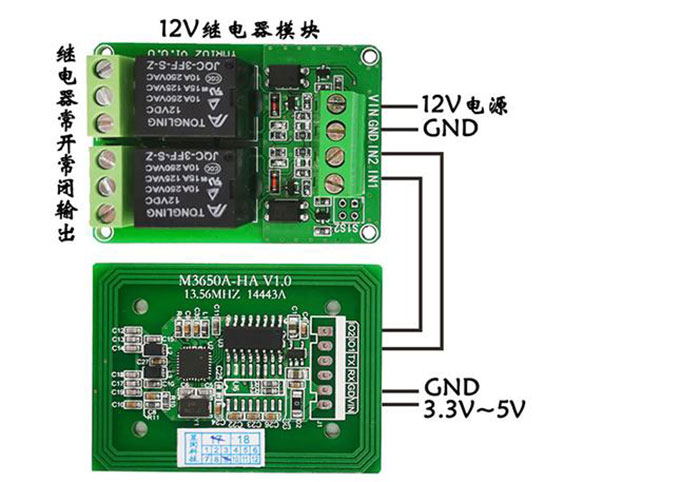 Modulo lettore di schede IC RFID ad alta frequenza contactless S50 lettura e scrittura induzione porta seriale RS232 TTL 5